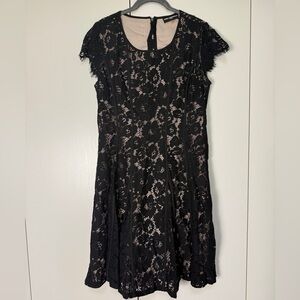 Karl Lagerfield Black Lace A-line Dress size 8